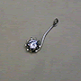 Large jewel on silver wire as a pendant